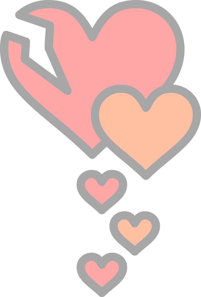 Broken Heart Vector Icon Design