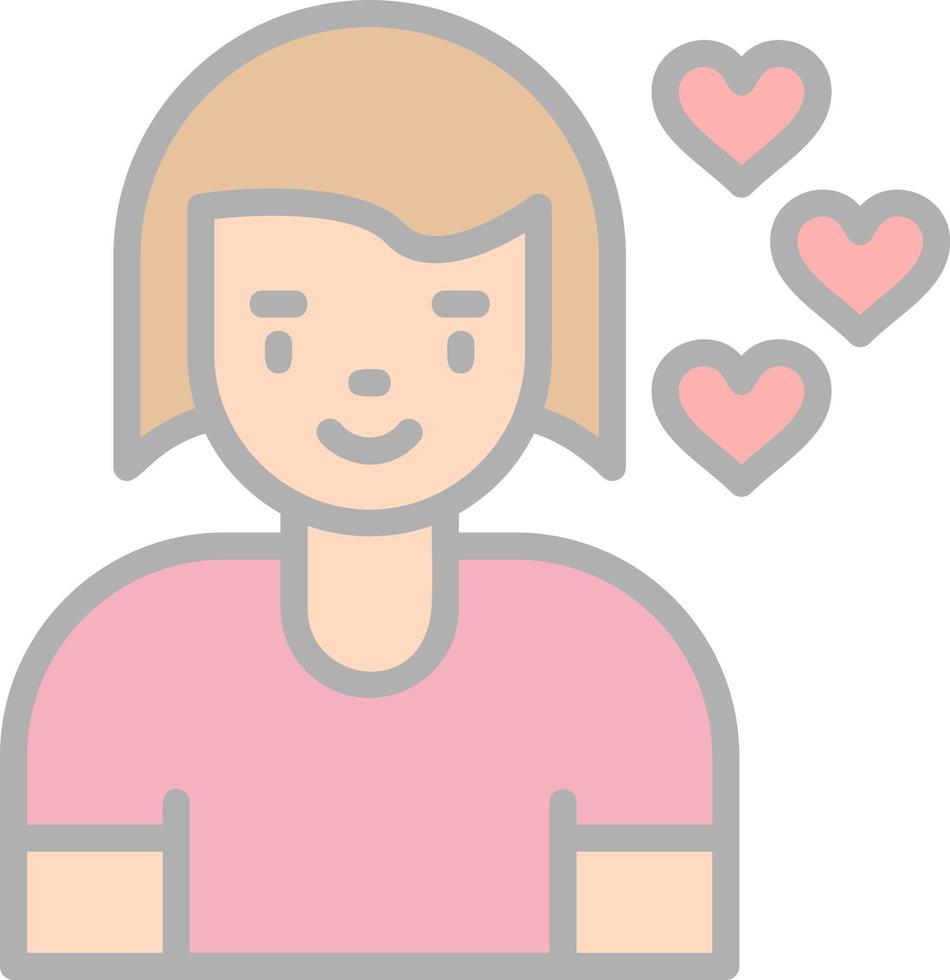 Girlfriend Vector Icon Design