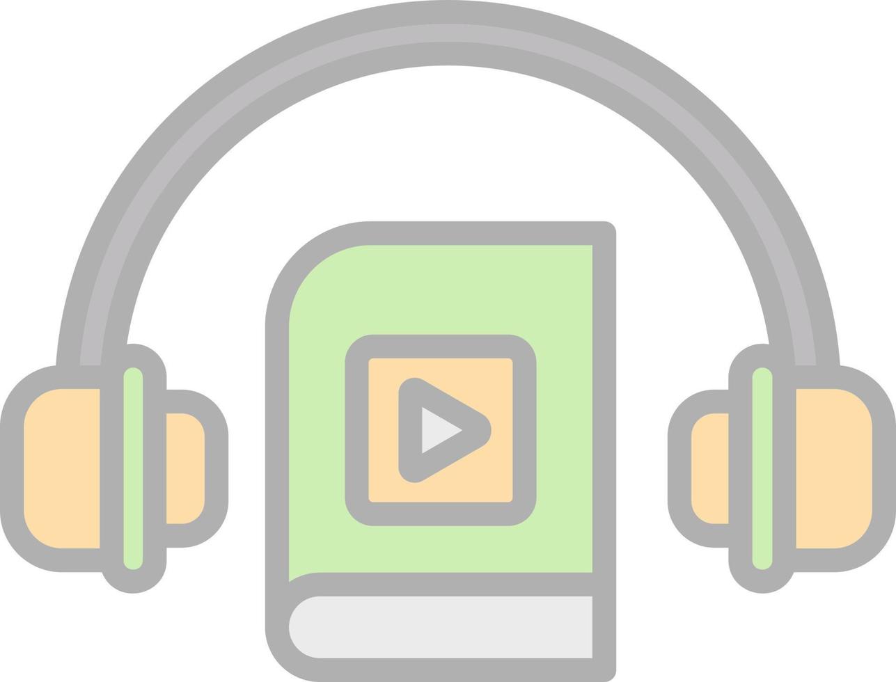 diseño de icono de vector de audiolibro