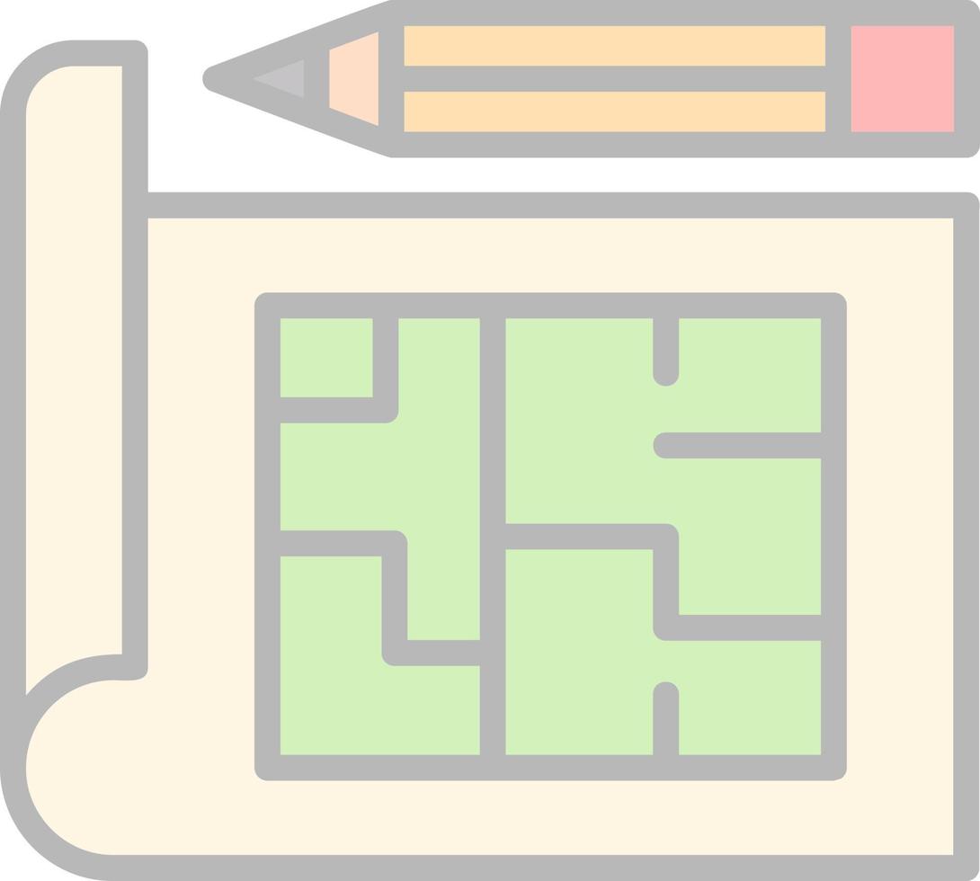 Building Plan Vector Icon Design