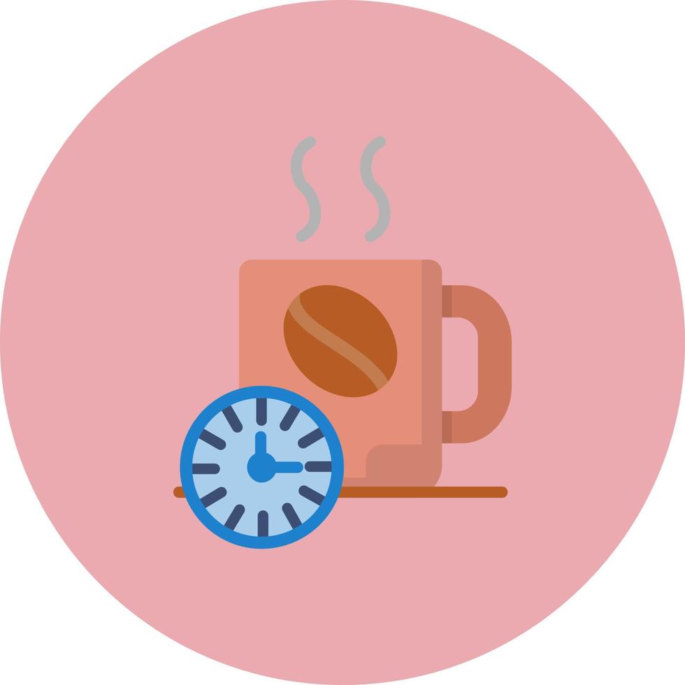 icono de vector de tiempo de café