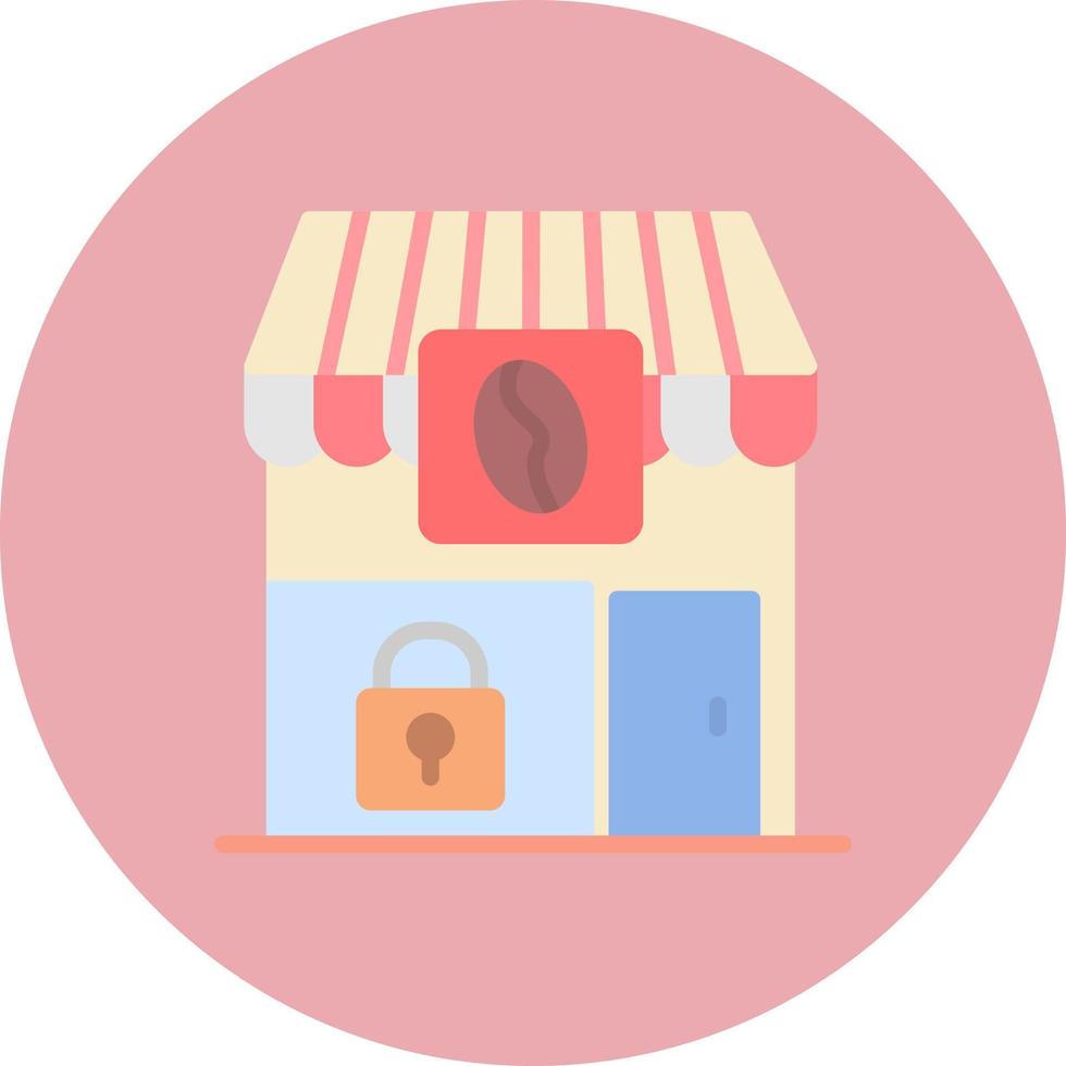 Coffee Shop Close Vector Icon