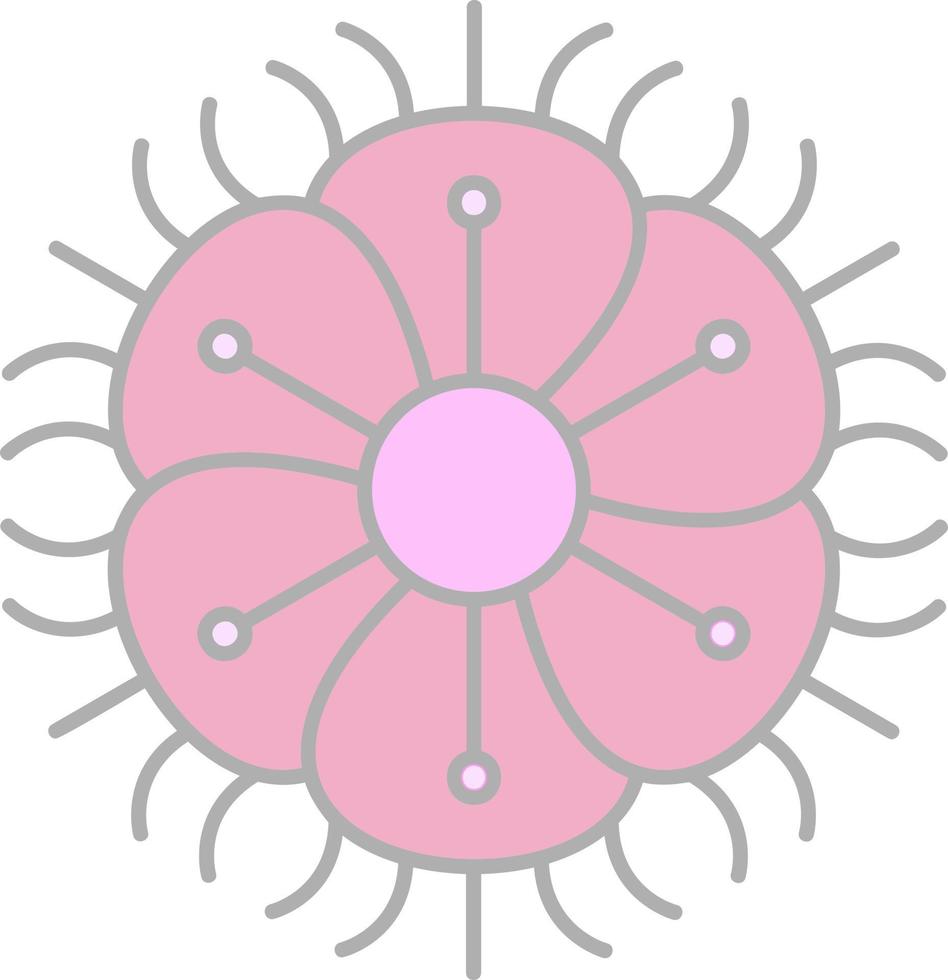 diseño de icono de vector de dianthus con flecos