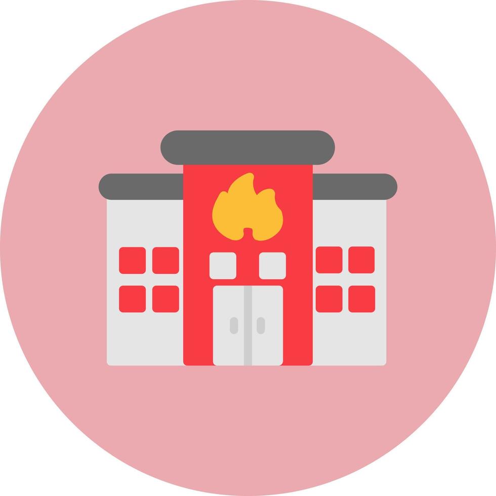 Fire Station Vector Icon