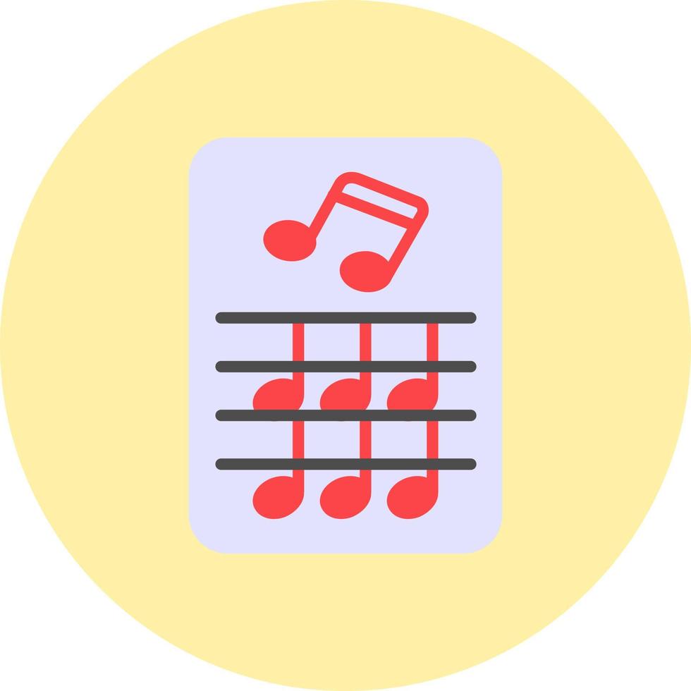 Music Score Vector Icon