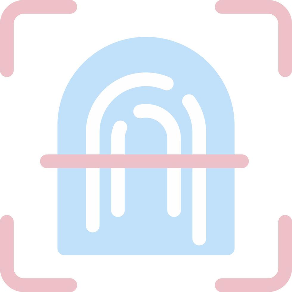 Fingerprint Scan Vector Icon Design