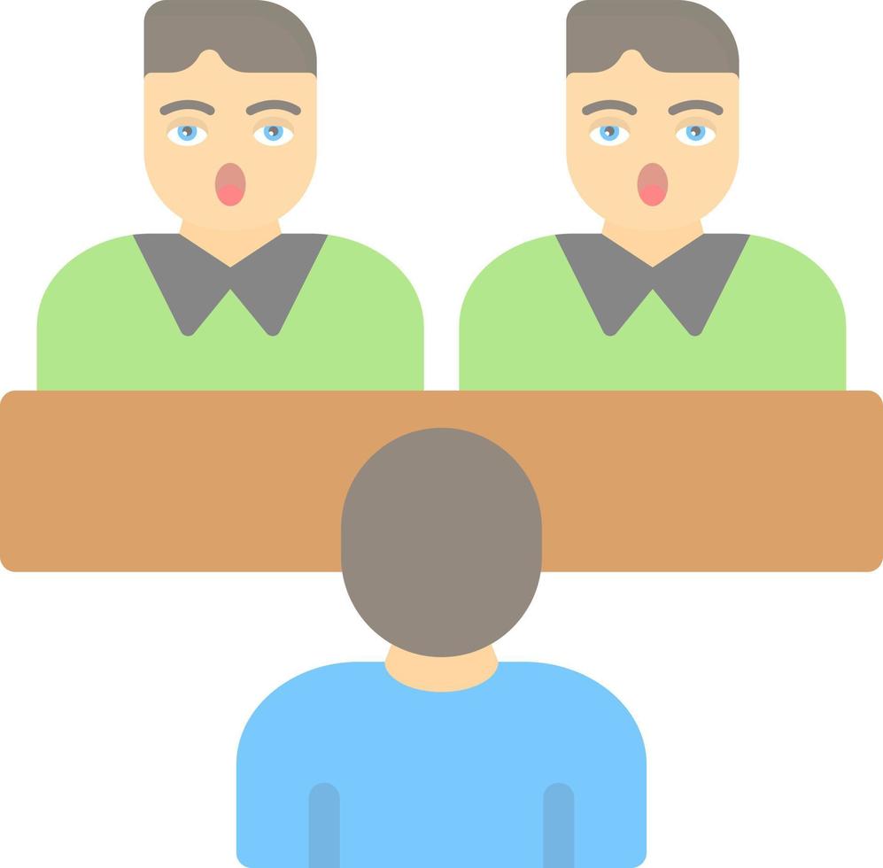 Job Interview Vector Icon Design