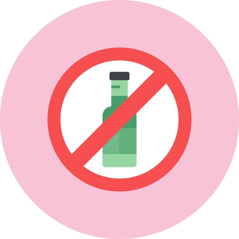 No Alcohol Vector Icon