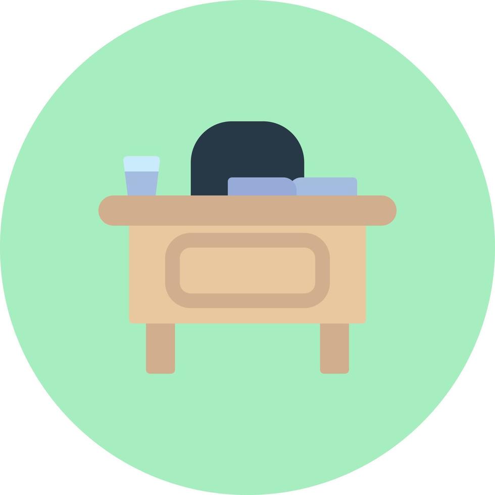 Teacher Desk Vector Icon