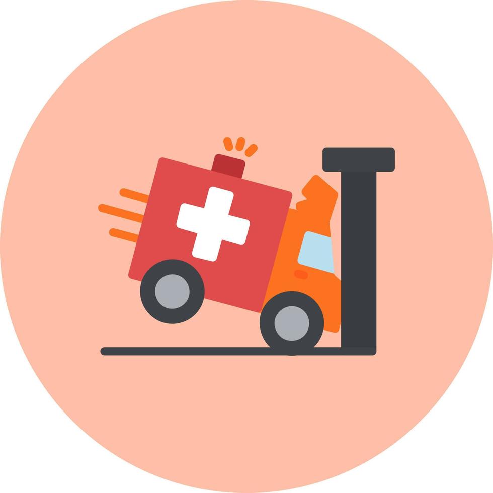 Ambulance Accident Vector Icon