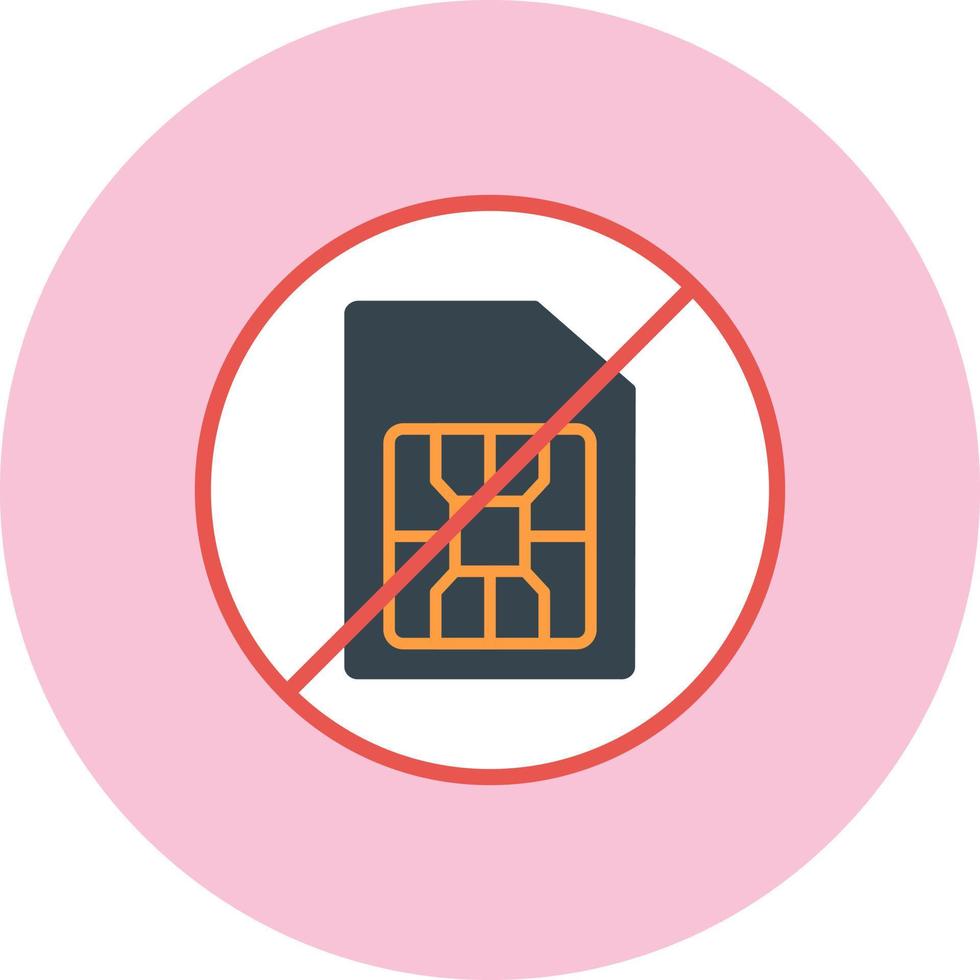 No Sim Card Vector Icon