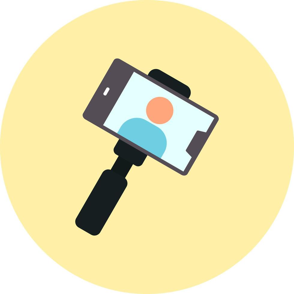 icono de vector de palo selfie