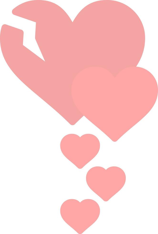 Broken Heart Vector Icon Design