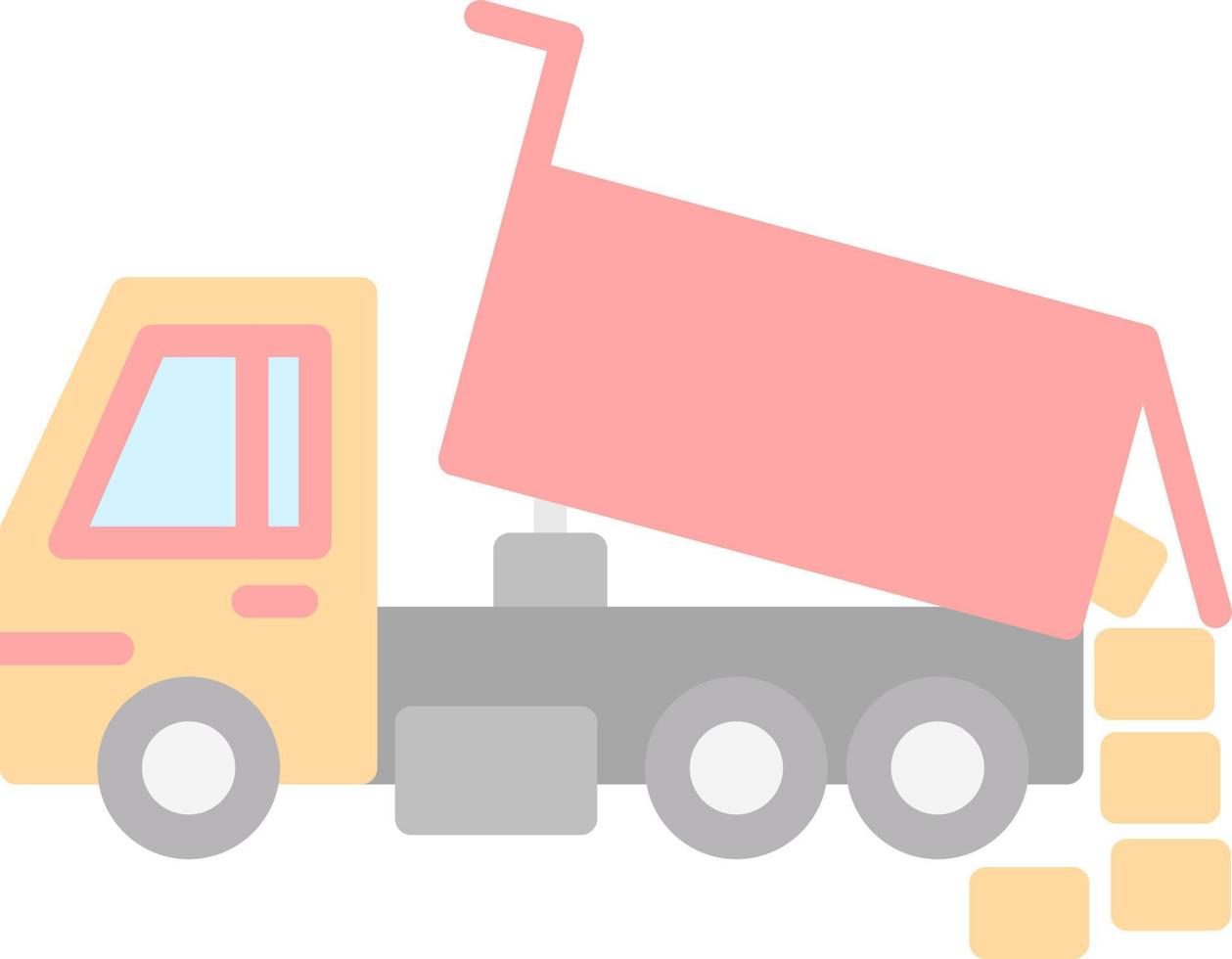 Dumper Truck Vector Icon Design