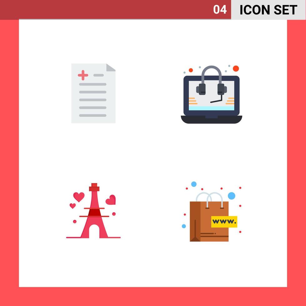 Editable Vector Line Pack of 4 Simple Flat Icons of comparison heart consulting support ecommerce Editable Vector Design Elements