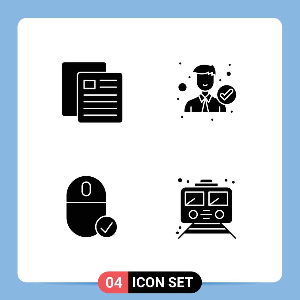 User Interface Pack of 4 Basic Solid Glyphs of education computers school man devices Editable Vector Design Elements