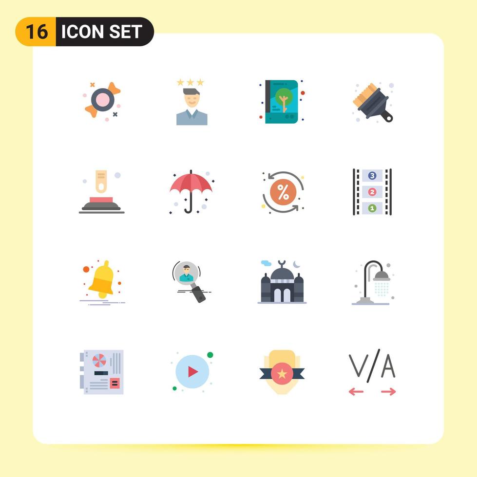 Modern Set of 16 Flat Colors and symbols such as press paint book arts print Editable Pack of Creative Vector Design Elements
