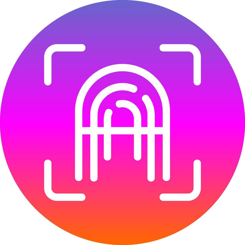 Fingerprint Scan Vector Icon Design