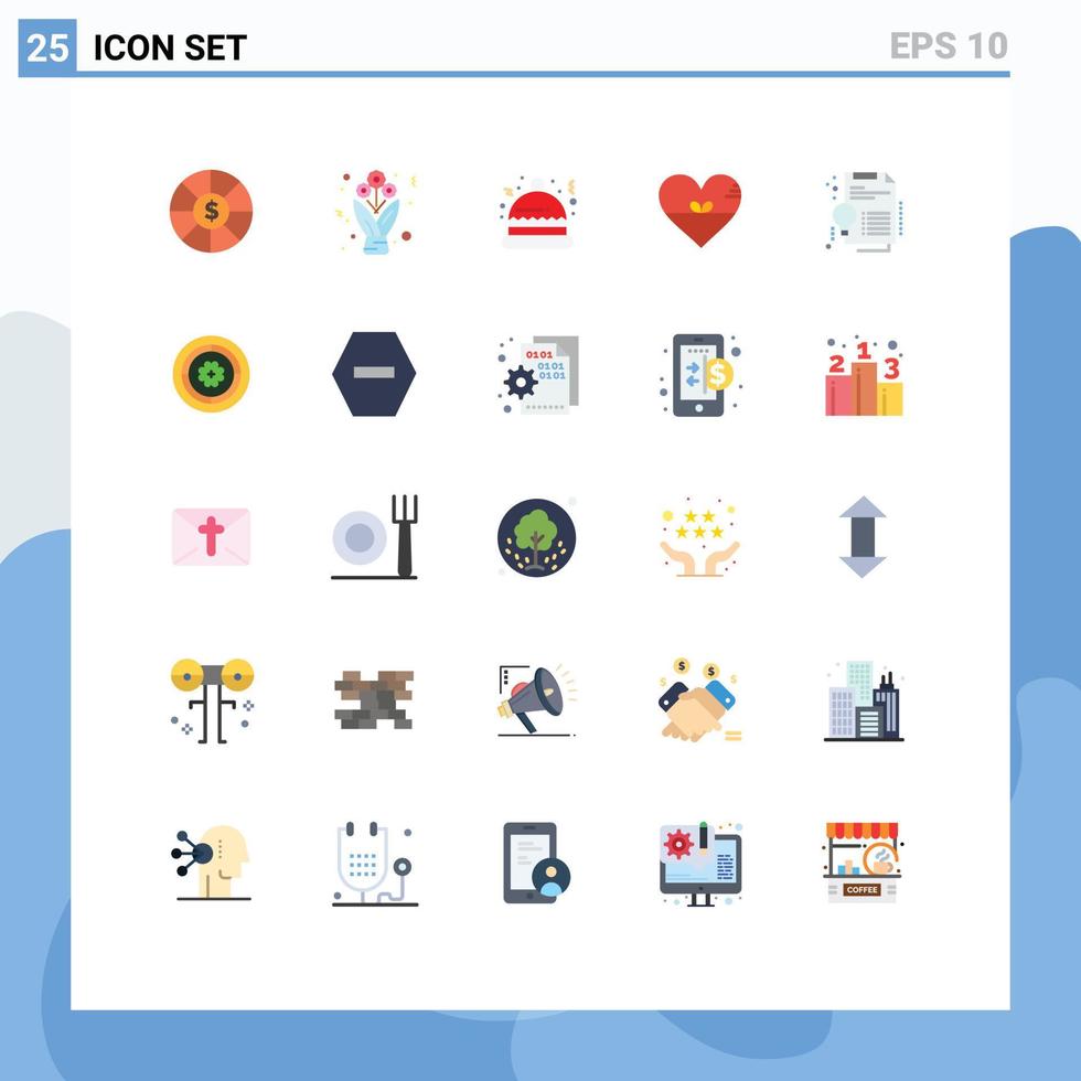 Stock Vector Icon Pack of 25 Line Signs and Symbols for invention certificate hat gift favorite Editable Vector Design Elements