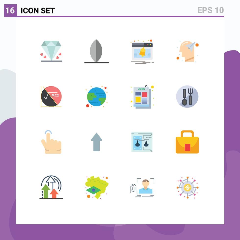 Stock Vector Icon Pack of 16 Line Signs and Symbols for formula paper activity mind human Editable Pack of Creative Vector Design Elements