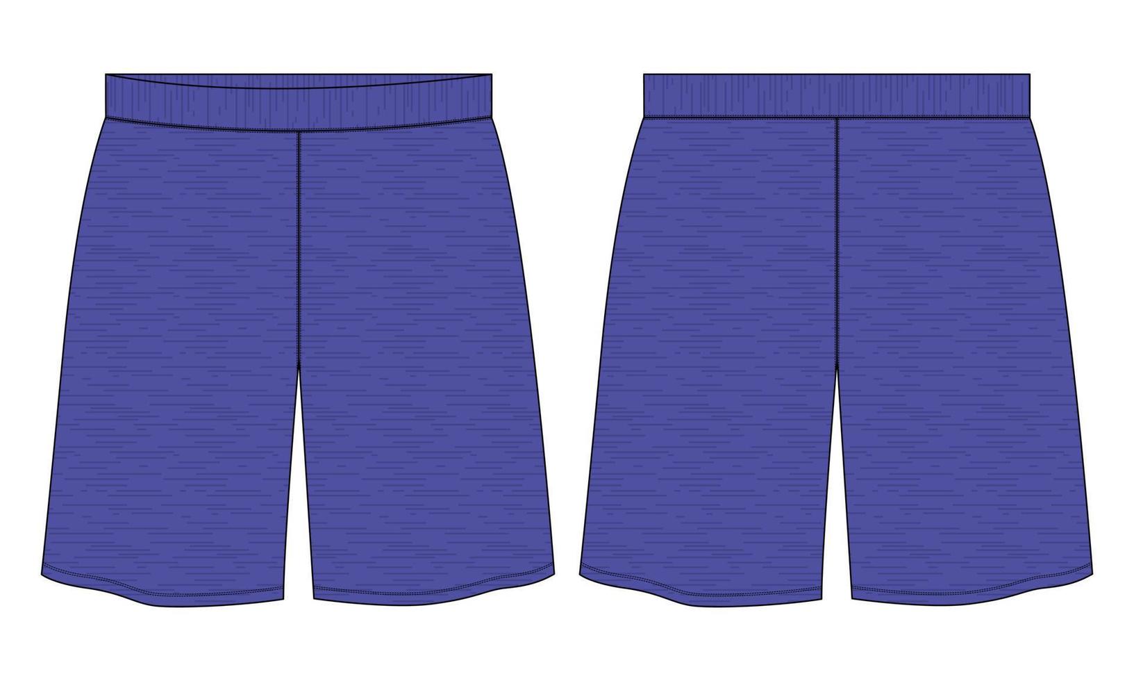 Sweat jersey Shorts pant vector fashion flat sketch template.