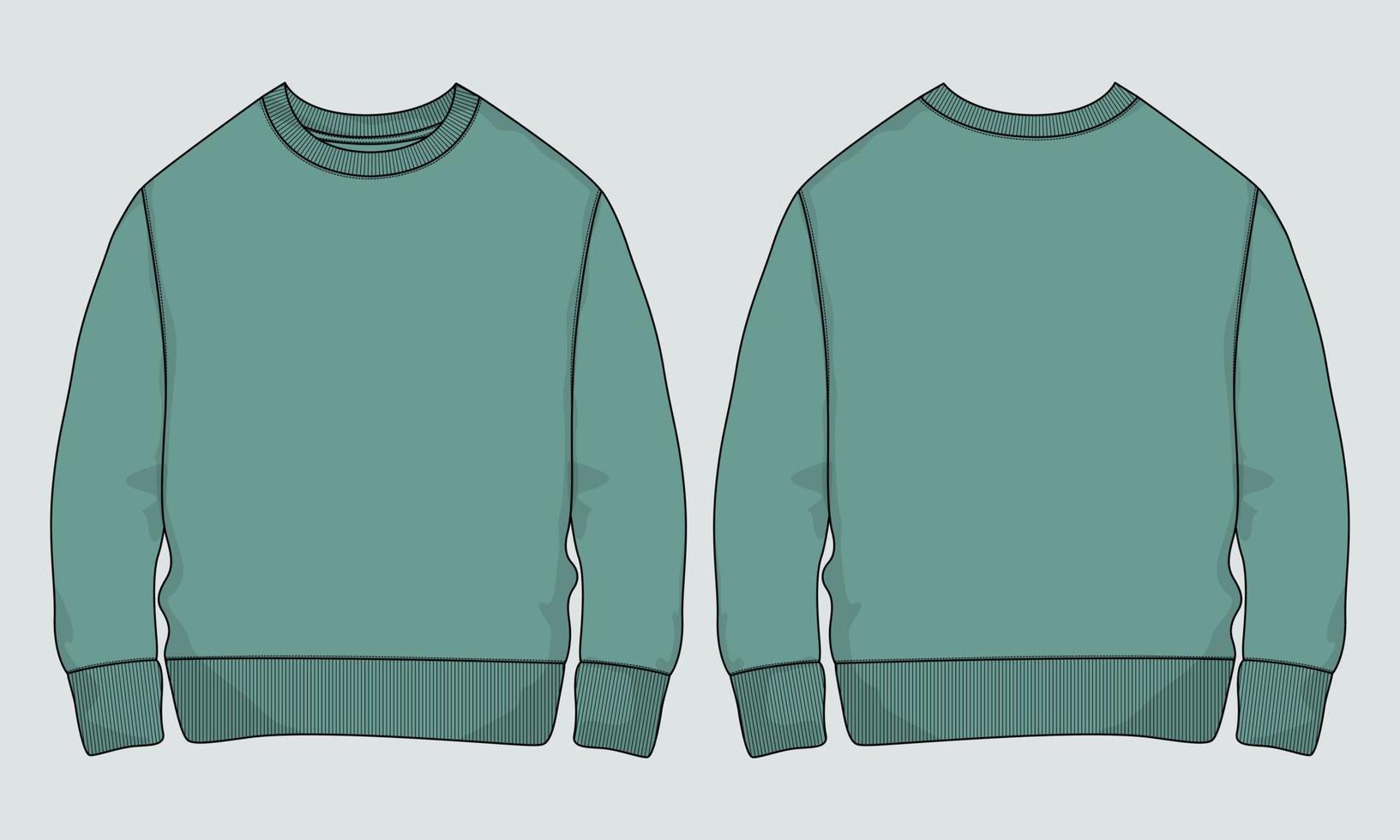 MENS SWEATSHIRT FLAT SKETCH - shop.graphtick.com