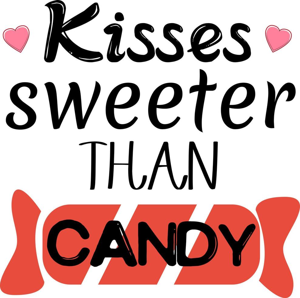 simple Handwritten Black Kiss Like Sugar SVG Phrase Free Vector