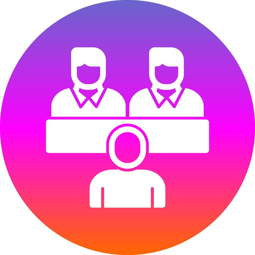 Job Interview Vector Icon Design