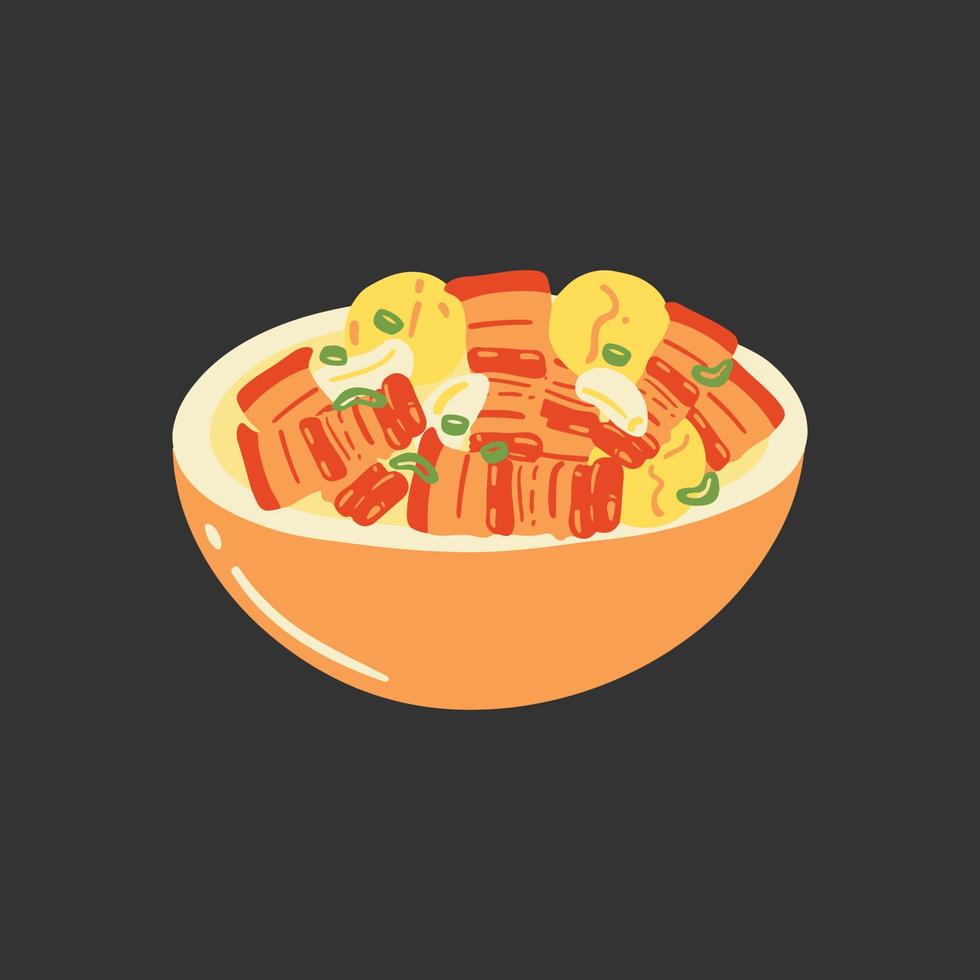 Food plate traditional dish vector design