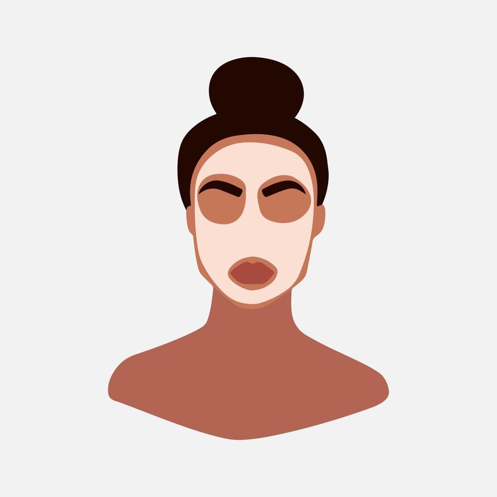 máscara facial vector diseño hermosa mujer