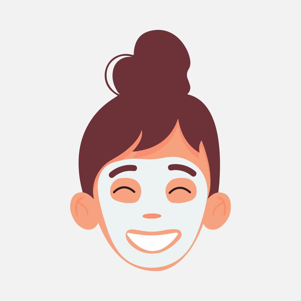 máscara facial vector diseño hermosa mujer