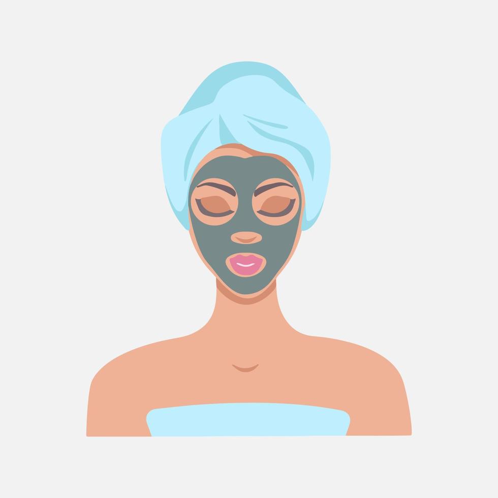 Facial mask vector design beautiful woman