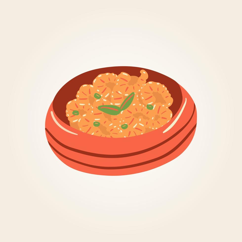 Food plate traditional dish vector design