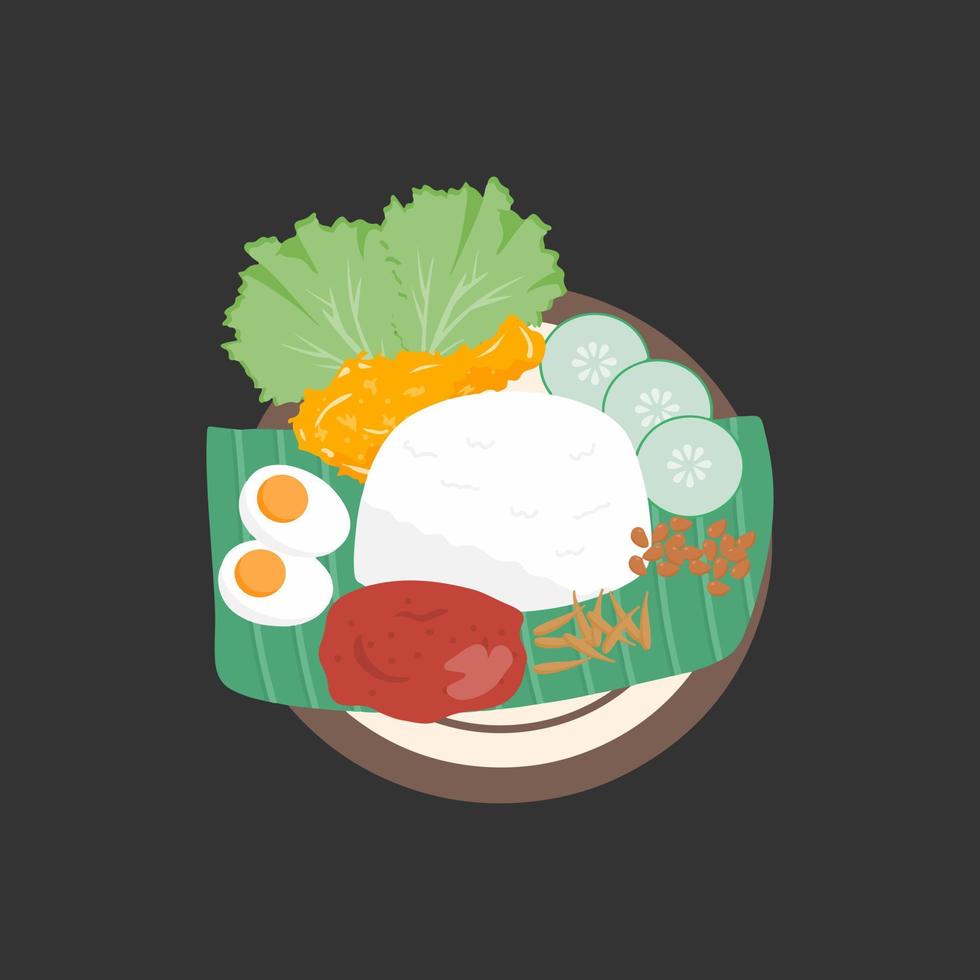 Food plate traditional dish vector design
