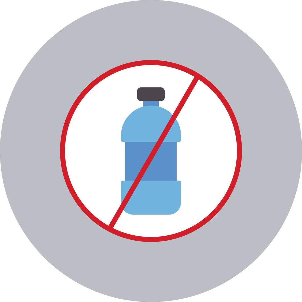 No Water Bottle Vector Icon