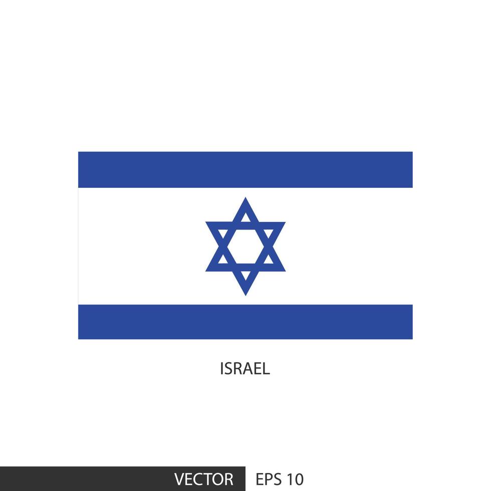 bandera cuadrada de israel sobre fondo blanco y especificar es vector eps10.