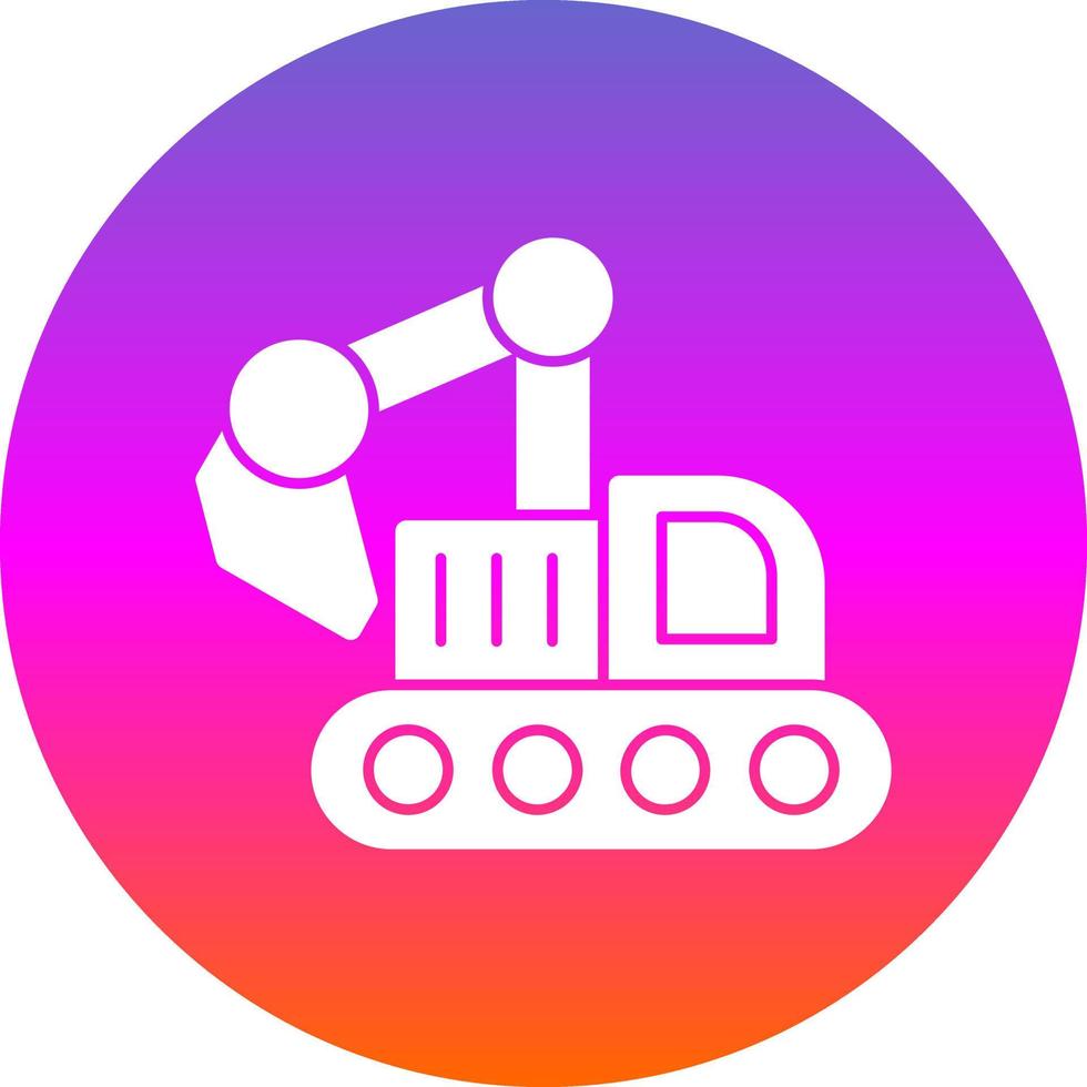 Excavator Vector Icon Design