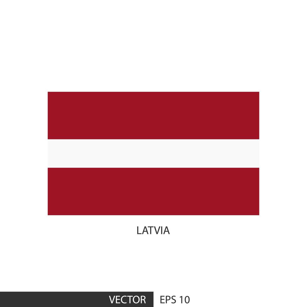 Latvia square flag on white background and specify is vector eps10.