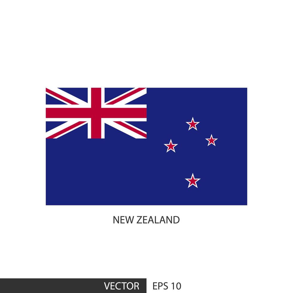 New Zealand square flag on white background and specify is vector eps10.