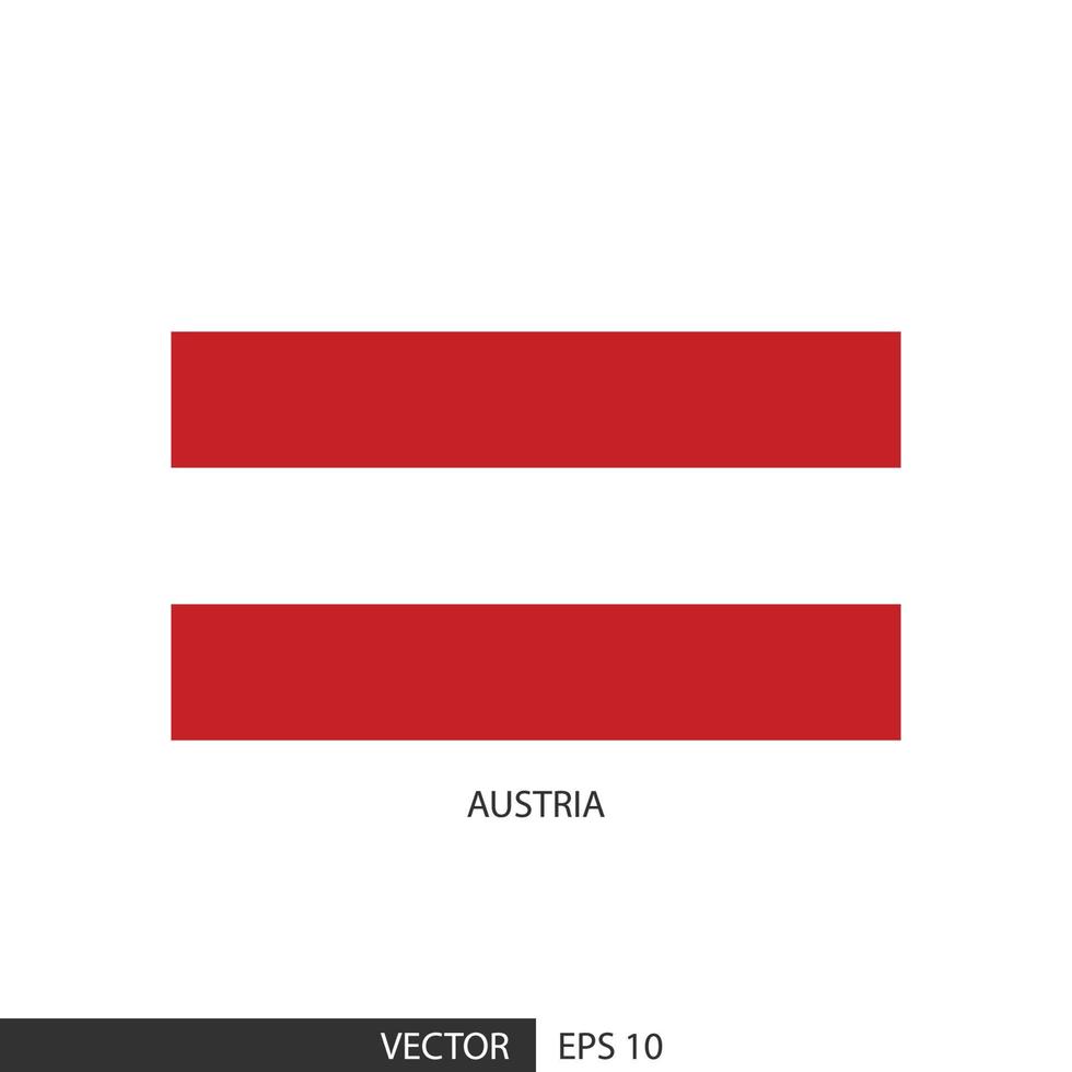 bandera cuadrada de austria sobre fondo blanco y especificar es vector eps10.