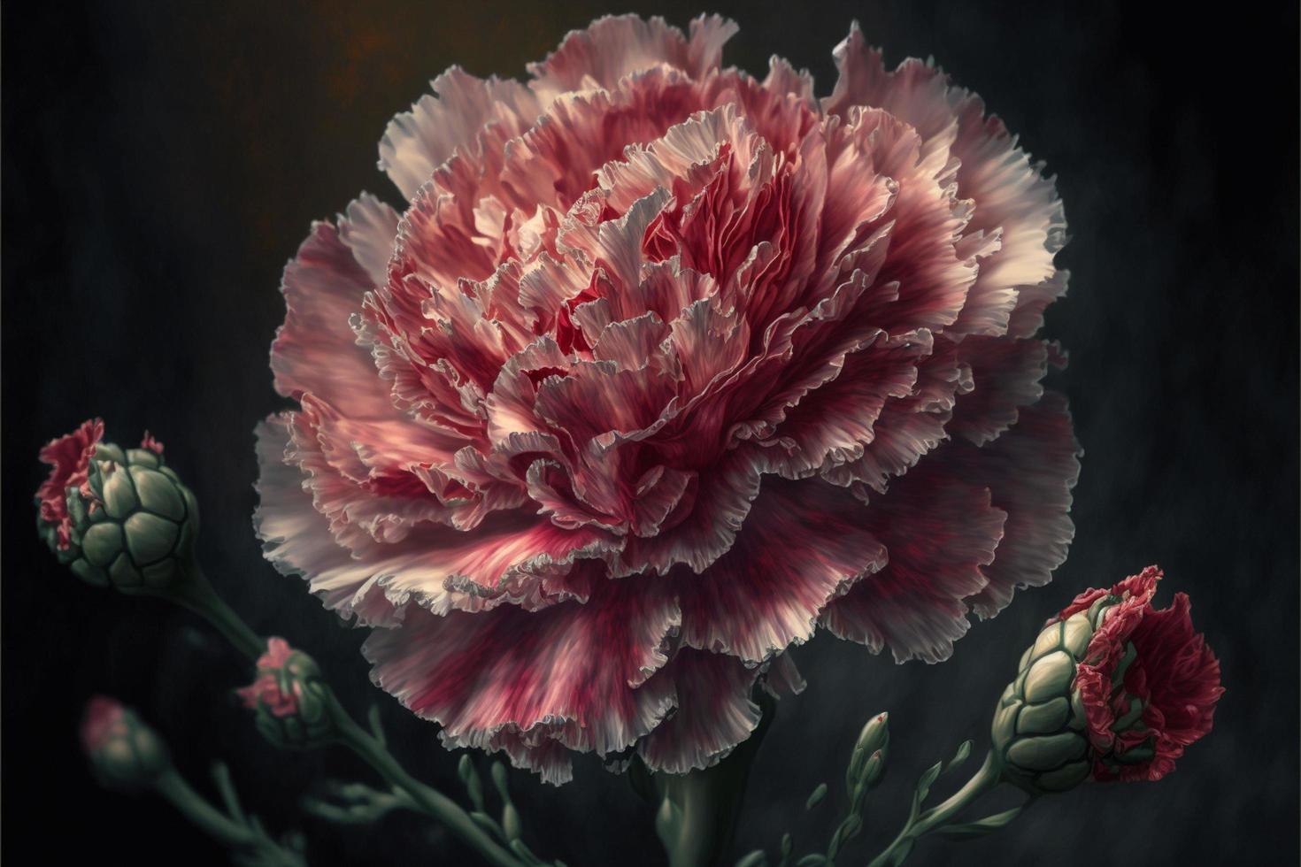 Carnation flower on dark background photo