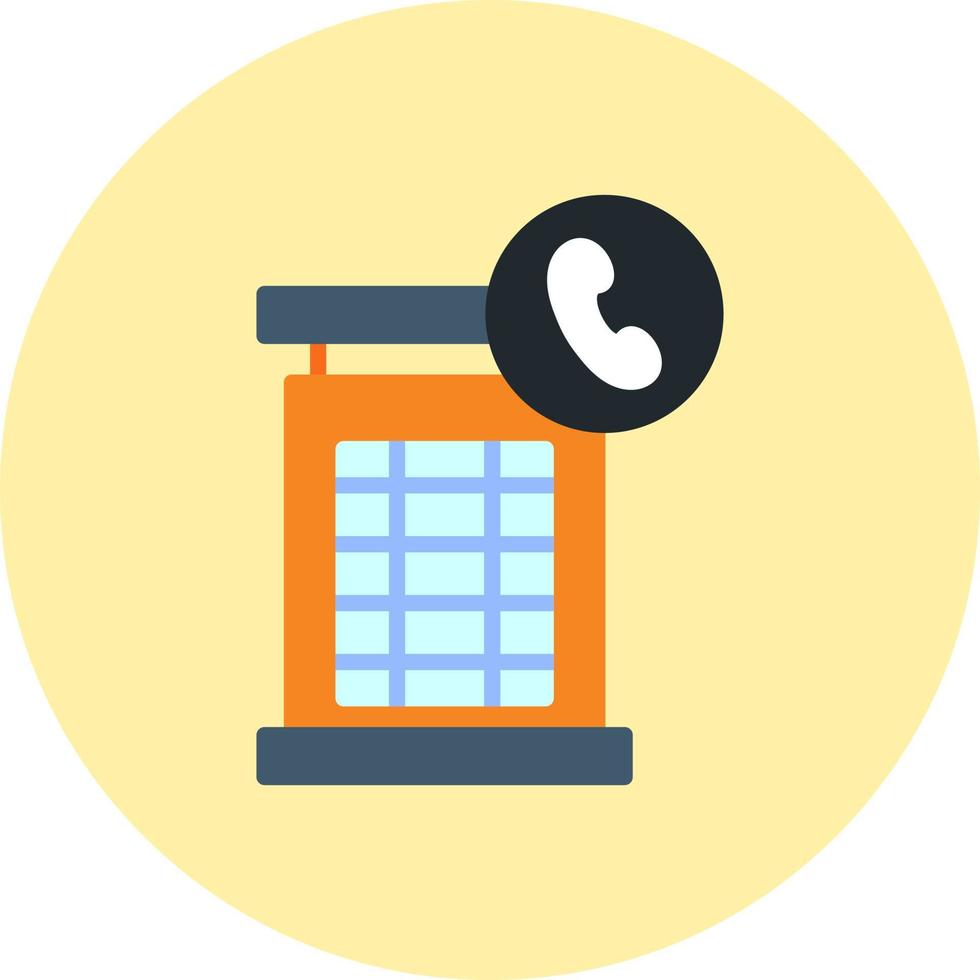 Telephone Booth Vector Icon