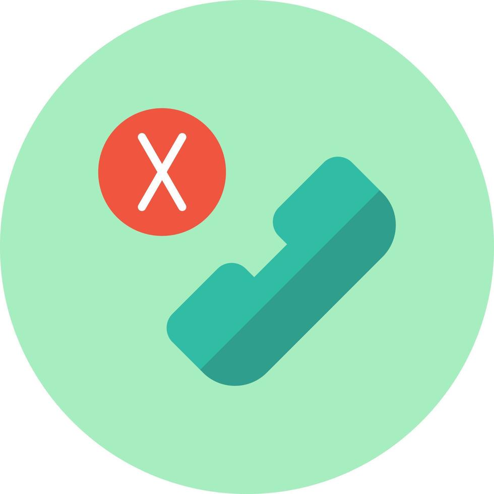 Rejected Call Blocked Vector Icon