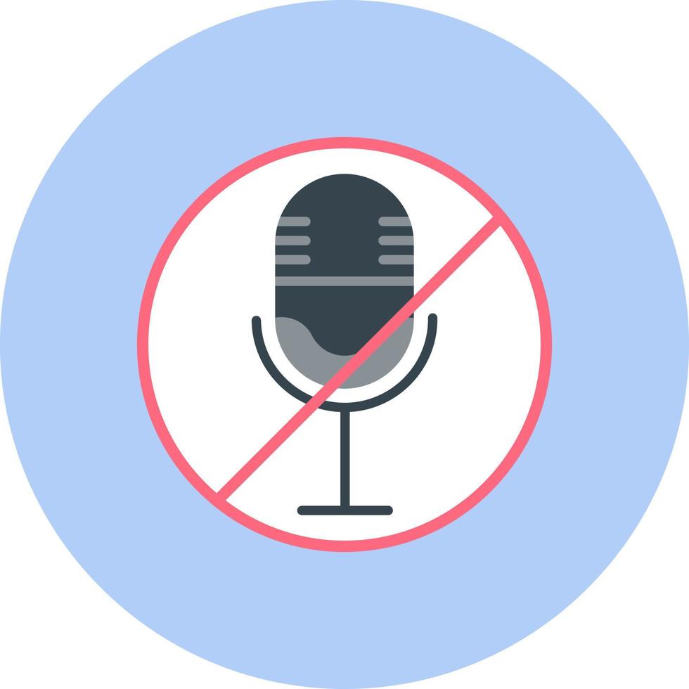 Microphone Mute Vector Icon