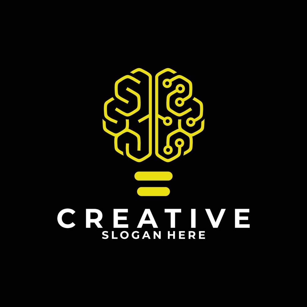 cerebro idea logo icono vector aislado