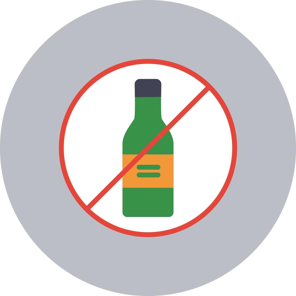 No Alcohol Vector Icon