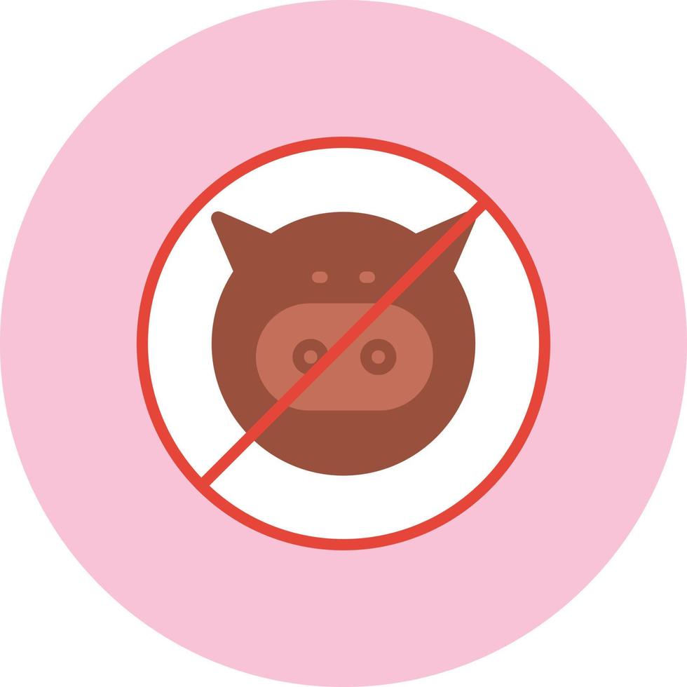 No Pork Vector Icon