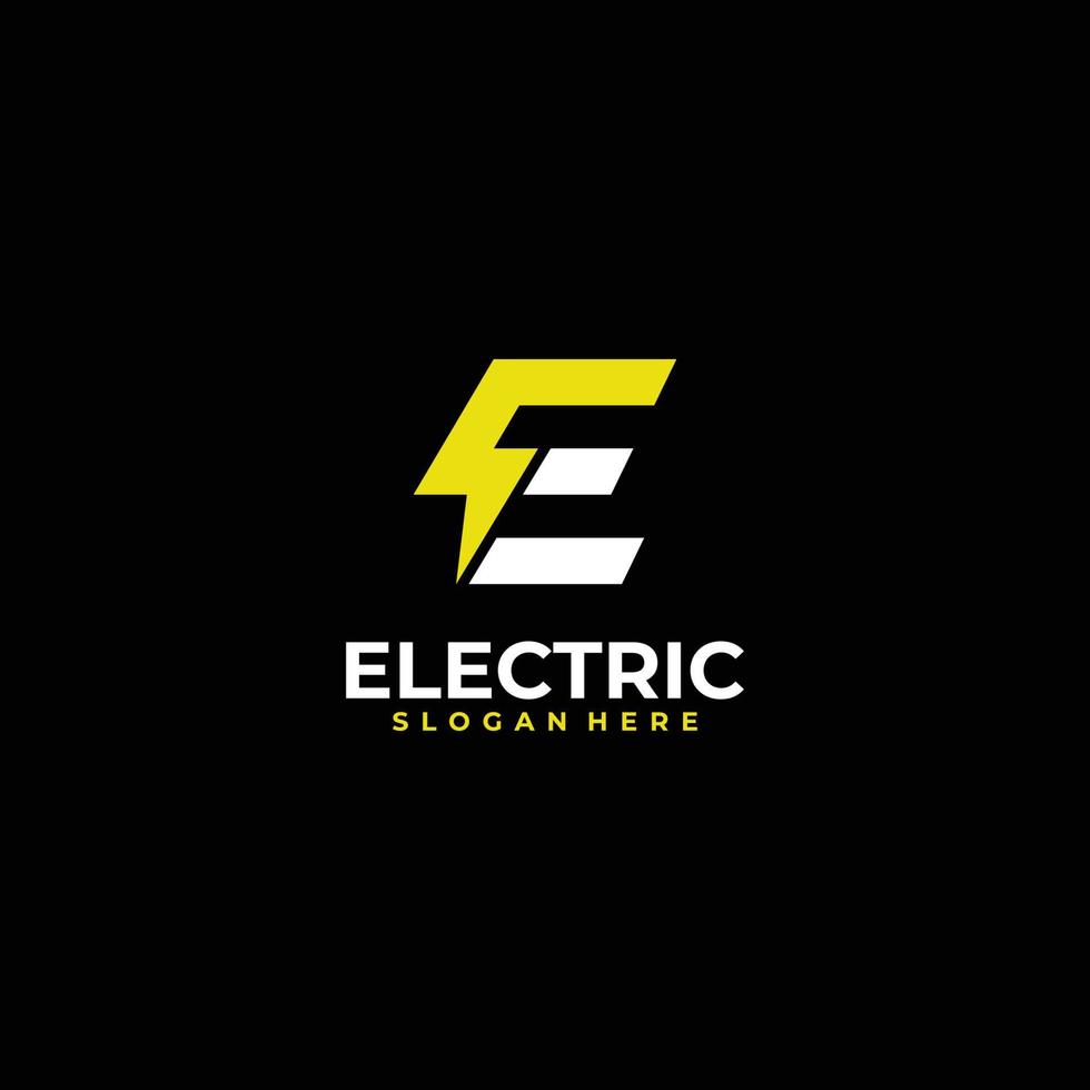 plantilla de diseño de vector de icono de logotipo eléctrico