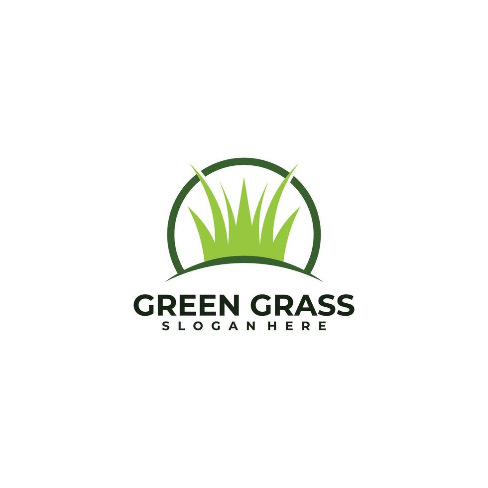 grass logo icon vector design template