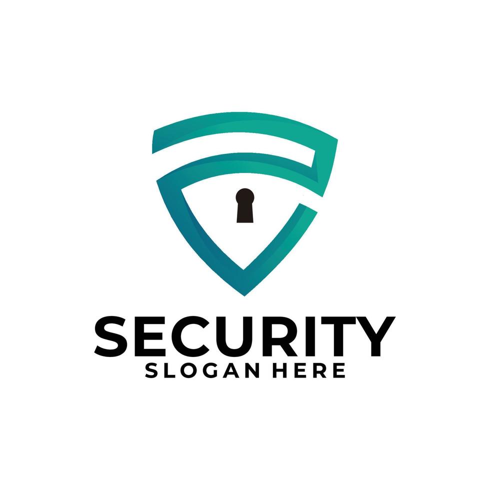 vector de icono de logotipo de seguridad aislado